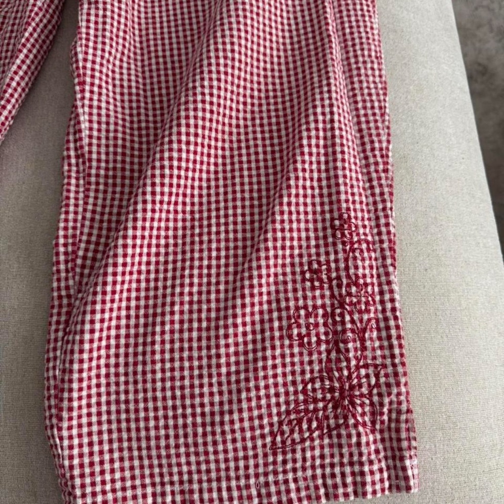 Classic Elements Red And White Gingham Pants - image 4